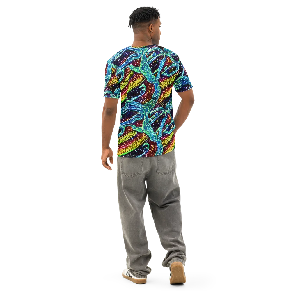 Acid Tide on Men's Cotton Crew Neck T-Shirt — Back