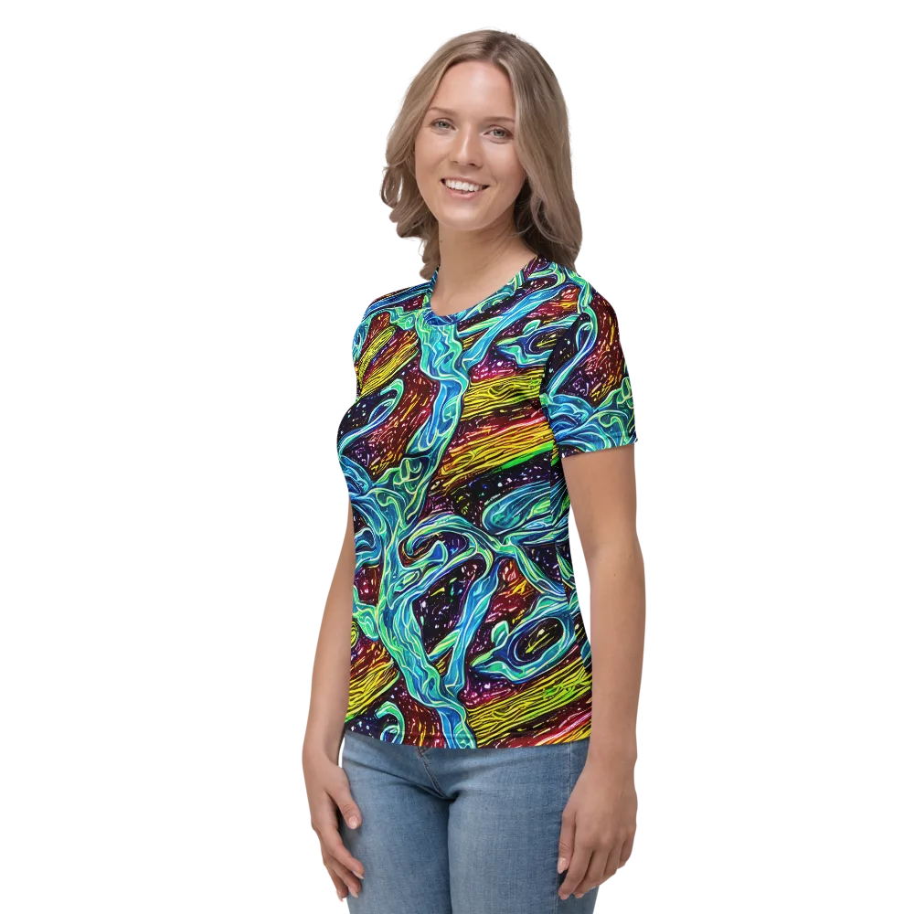 Acid Tide on Women's Crew Neck T-Shirt — Left