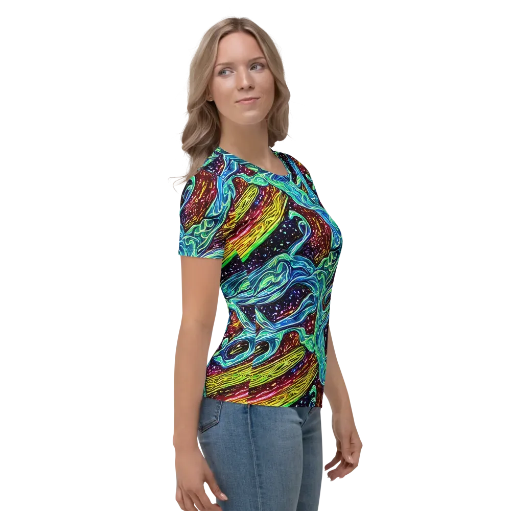 Acid Tide on Women's Crew Neck T-Shirt — Right