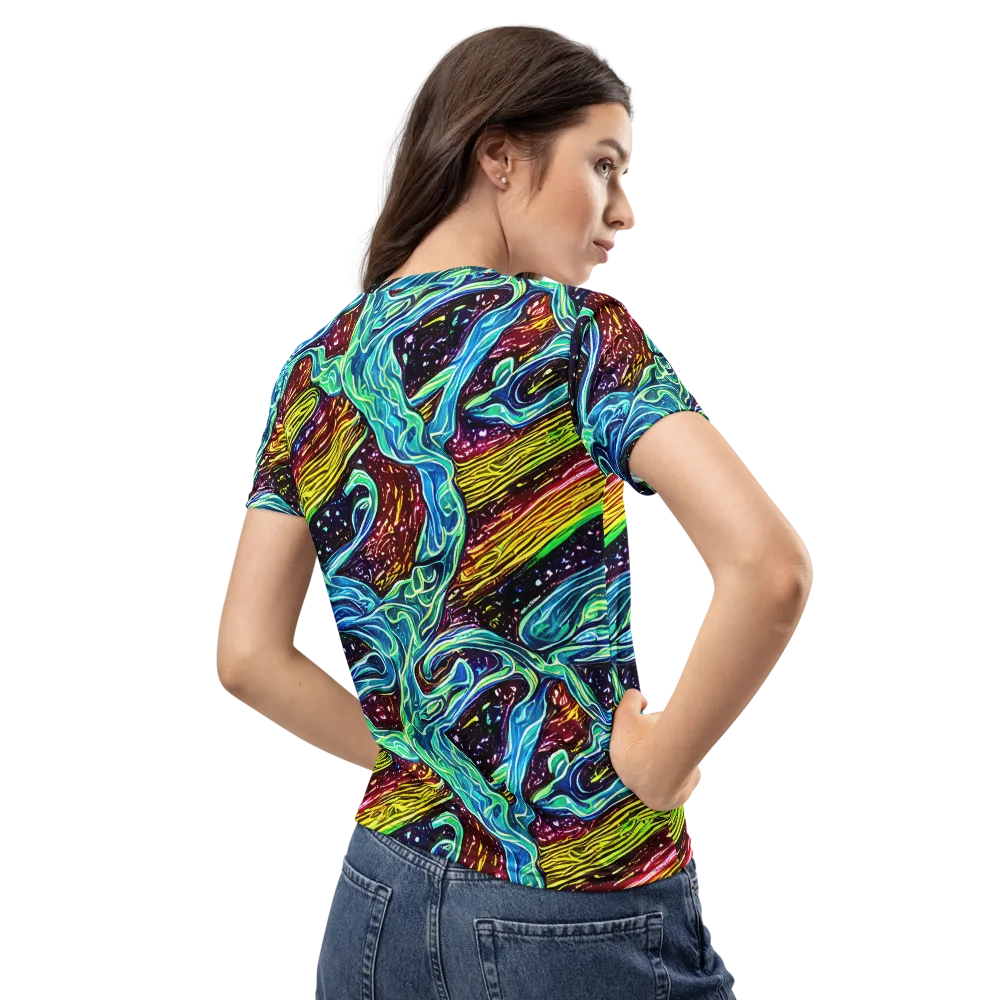 Acid Tide on Women's Crew Neck T-Shirt — Back
