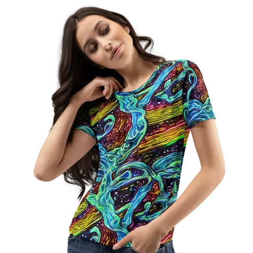 Acid Tide on a Women's Crew Neck T-Shirt