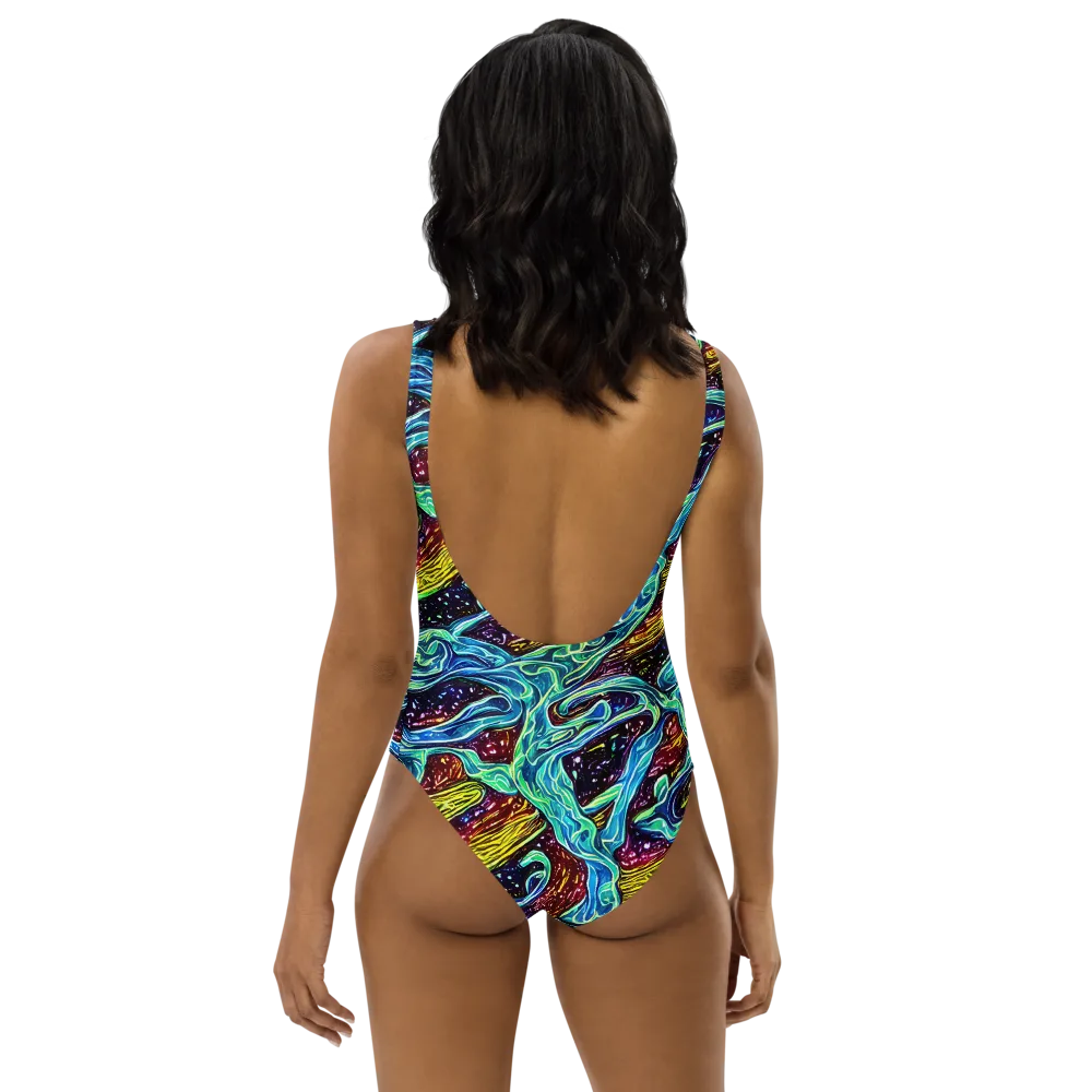 Acid Tide on One-Piece Swimsuit — Back