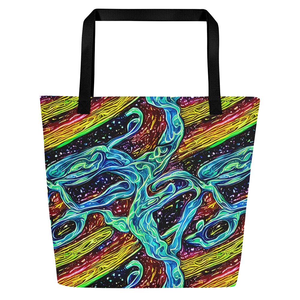 Acid Tide on Large Tote Bag W/ Pocket — Front