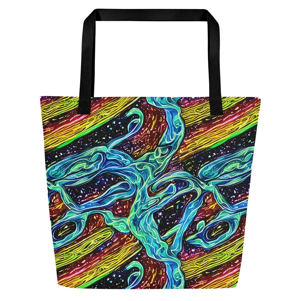 Acid Tide on Large Tote Bag W/ Pocket — Front
