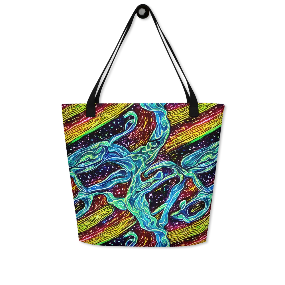 Acid Tide on Large Tote Bag W/ Pocket — Front