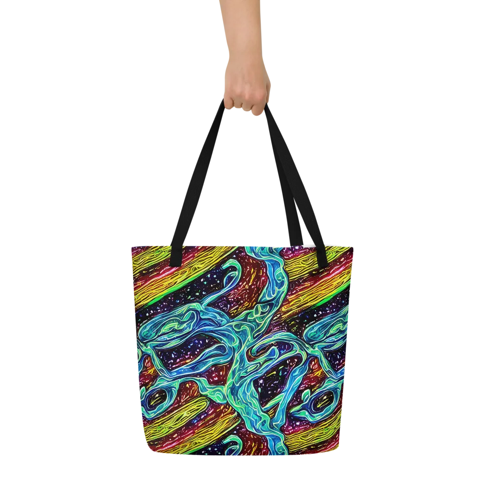 Acid Tide on Large Tote Bag W/ Pocket — Front