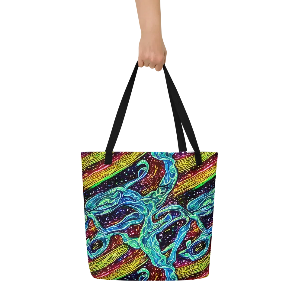 Acid Tide on Large Tote Bag W/ Pocket — Front