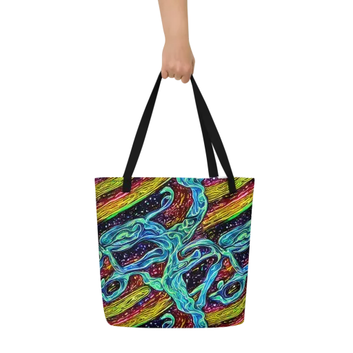 Acid Tide on a Large Tote Bag W/ Pocket
