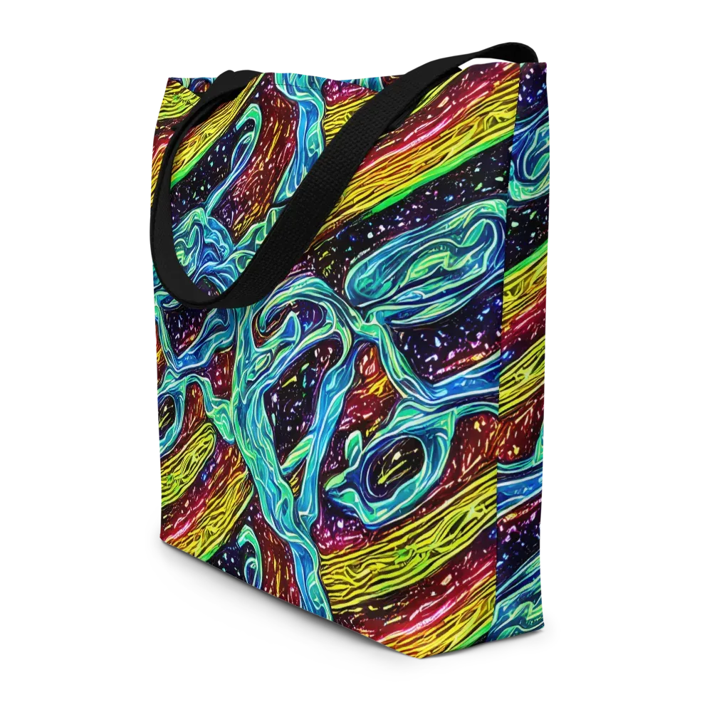 Acid Tide on Large Tote Bag W/ Pocket — Front