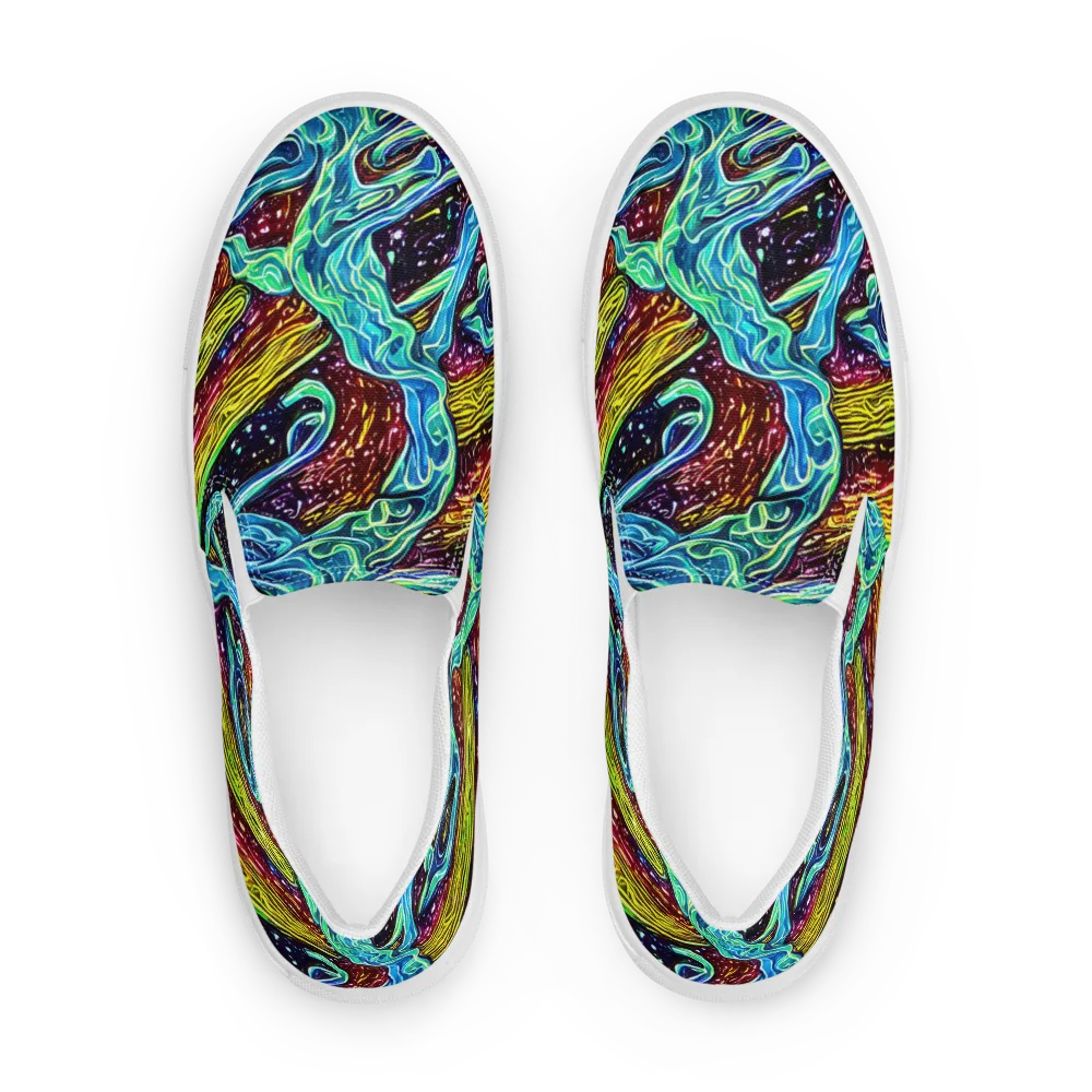 Acid Tide on Women's Slip-On Canvas Shoes — Front