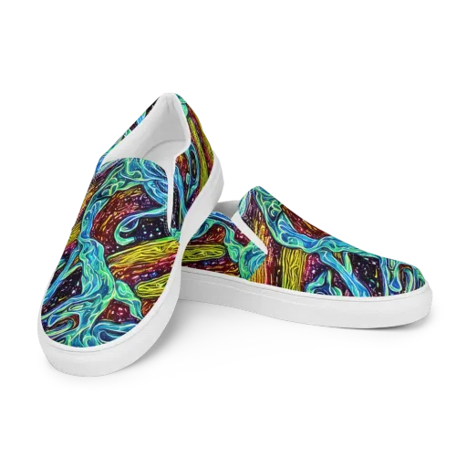 Acid Tide on a Women's Slip-On Canvas Shoes