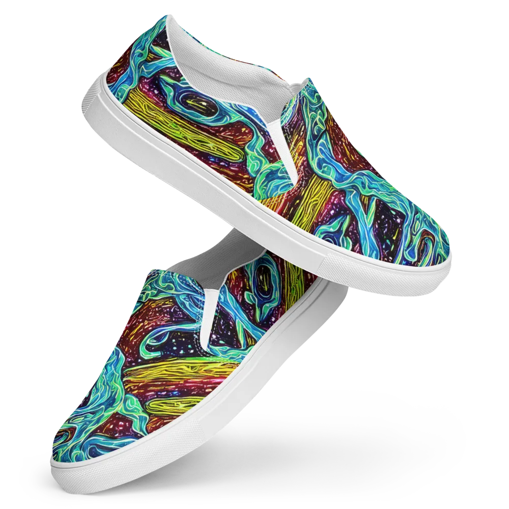 Acid Tide on Women's Slip-On Canvas Shoes — Front