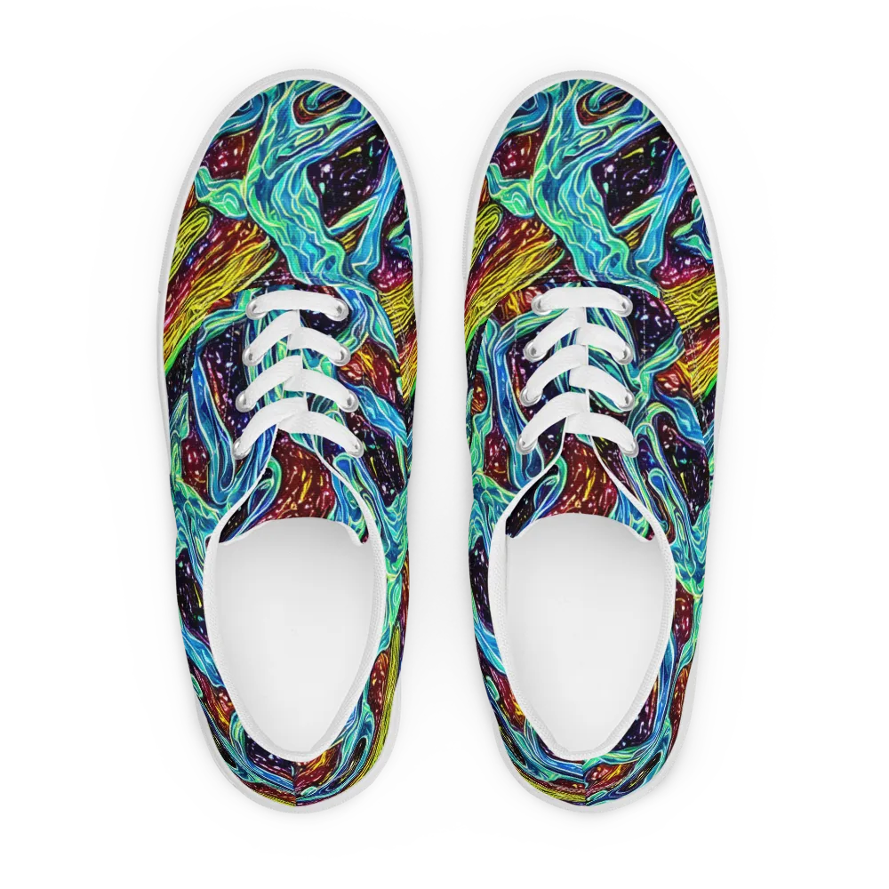 Acid Tide on Men's Lace-Up Canvas Shoes — Front
