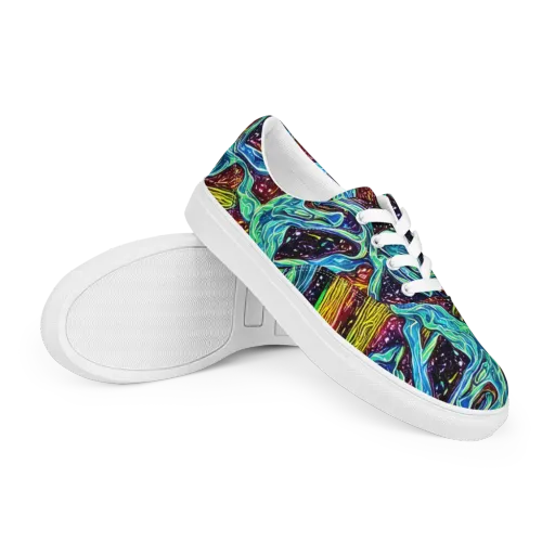 Acid Tide on a Men's Lace-Up Canvas Shoes