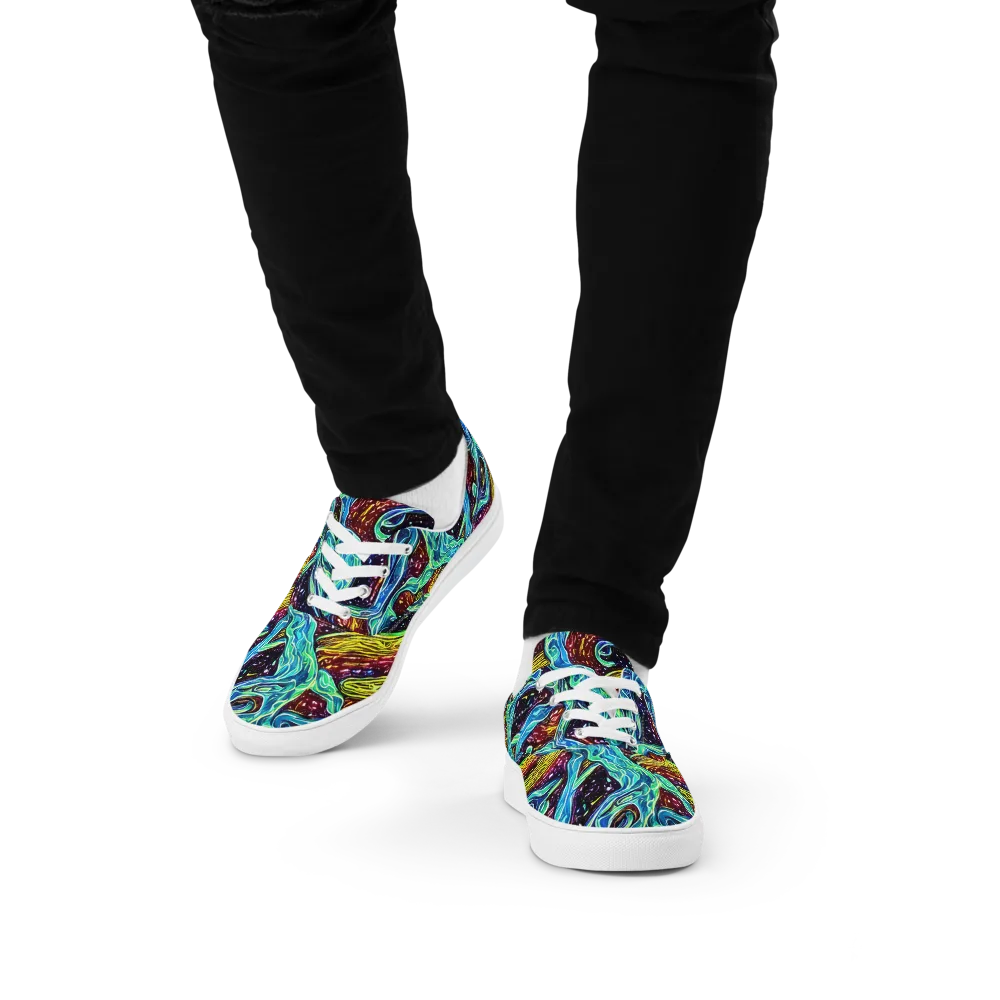 Acid Tide on Men's Lace-Up Canvas Shoes — Front