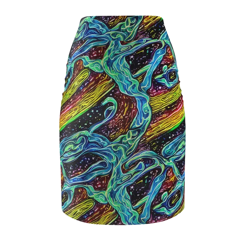 Acid Tide on Pencil Skirt — Back