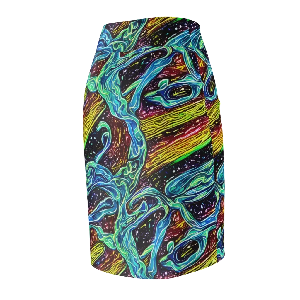 Acid Tide on Pencil Skirt — Back Side