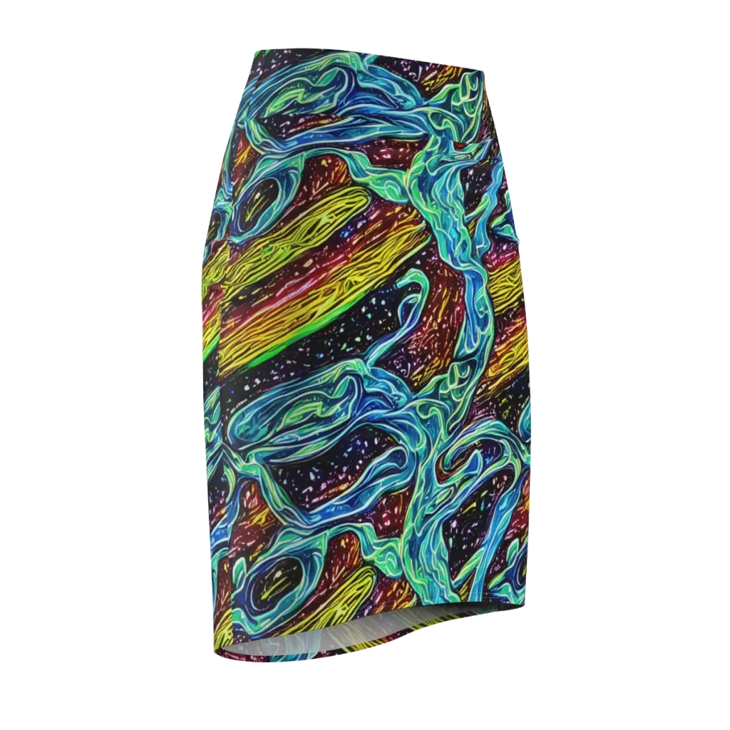 Acid Tide on Pencil Skirt — Front Side