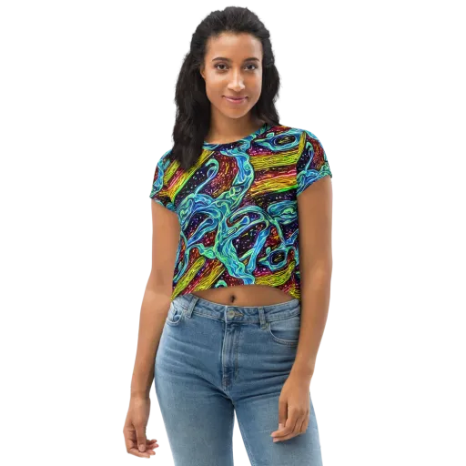 Acid Tide on a Crop Tee