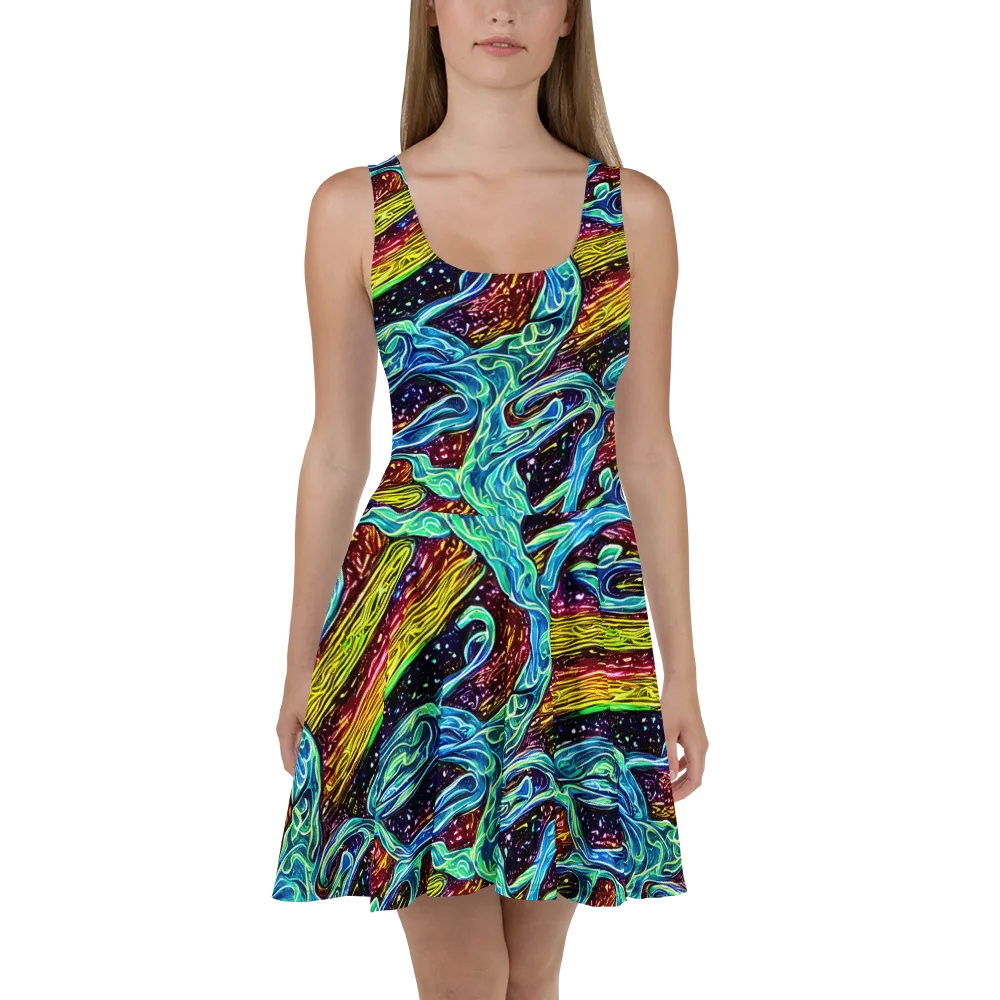 Acid Tide on Skater Dress — Front