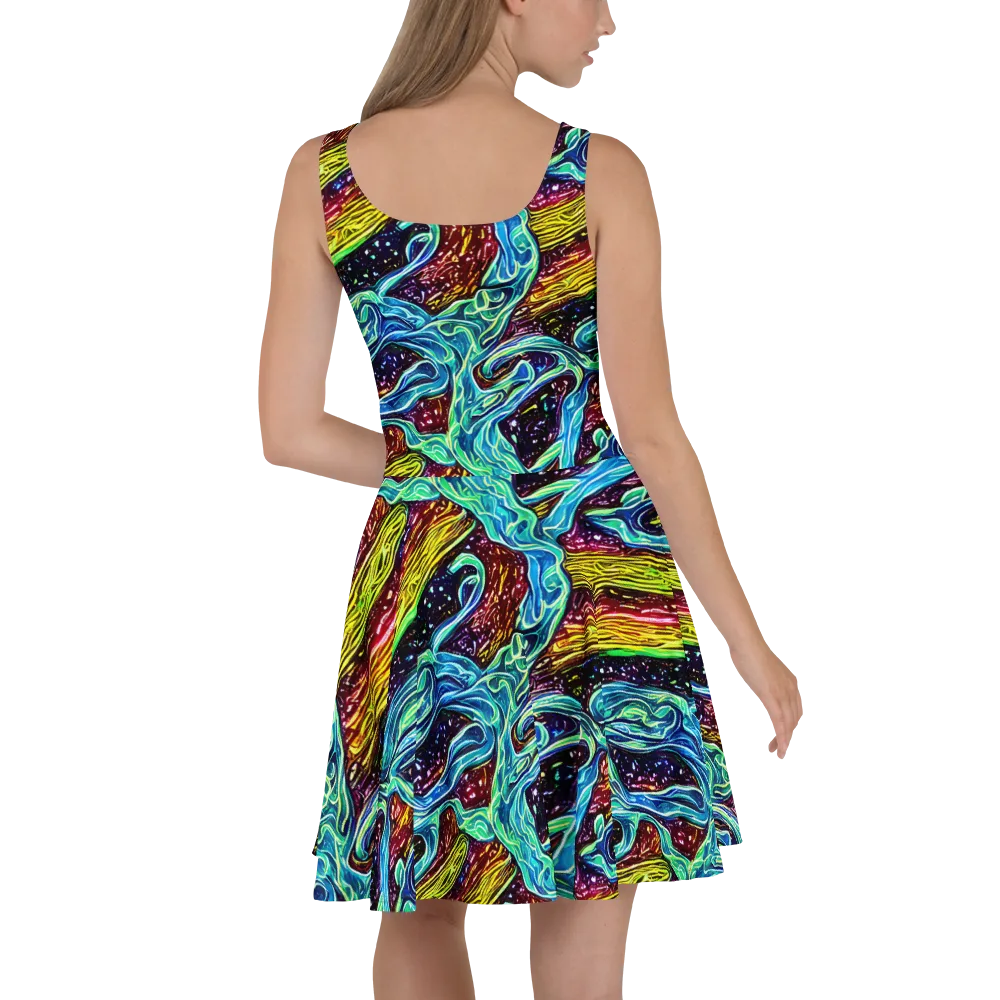 Acid Tide on Skater Dress — Back