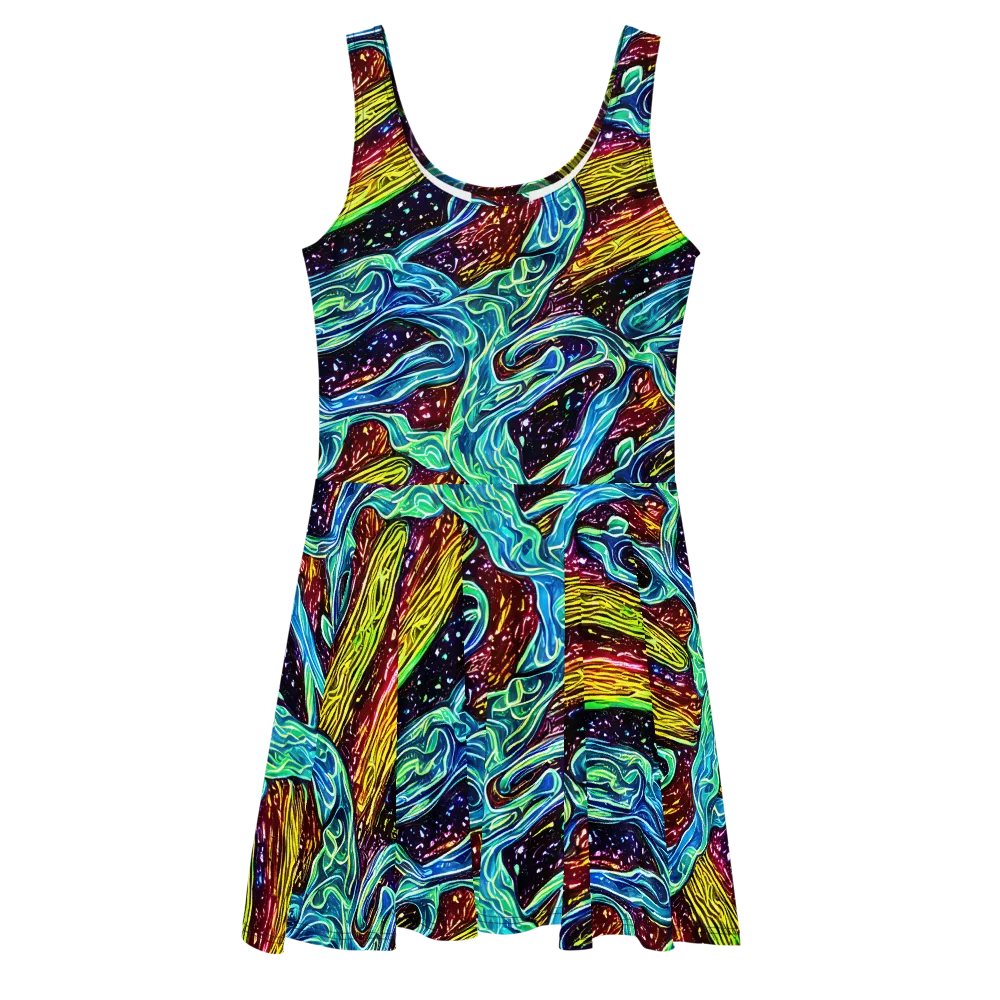 Acid Tide on Skater Dress — Front