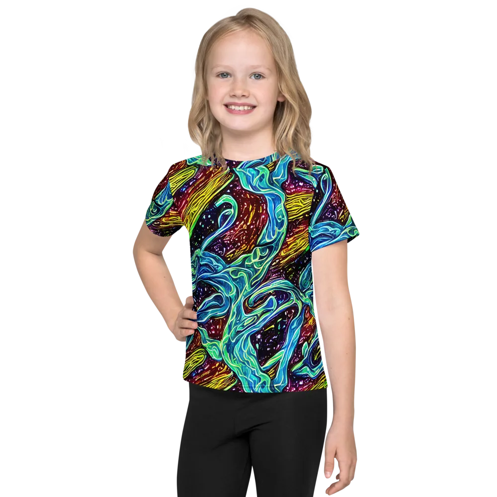 Acid Tide on Kids Crew Neck T-Shirt — Front