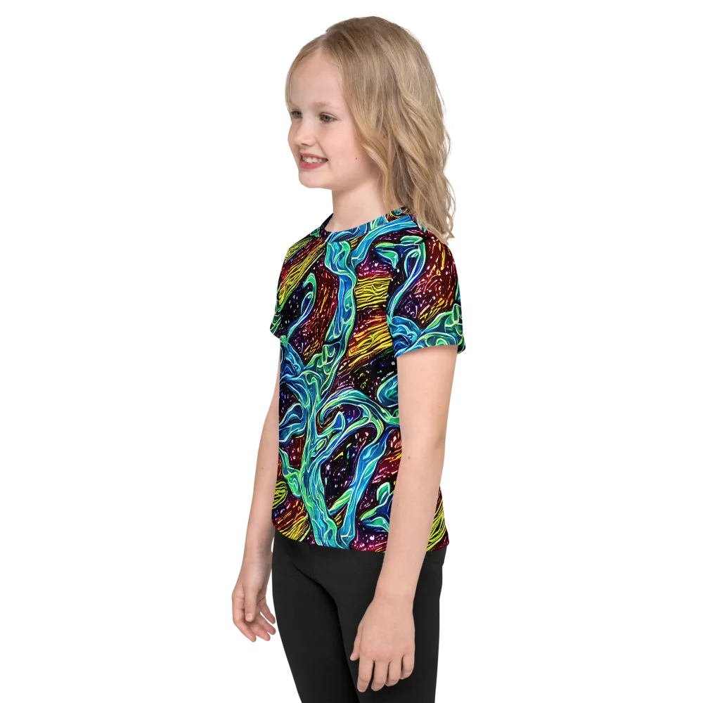 Acid Tide on Kids Crew Neck T-Shirt — Left