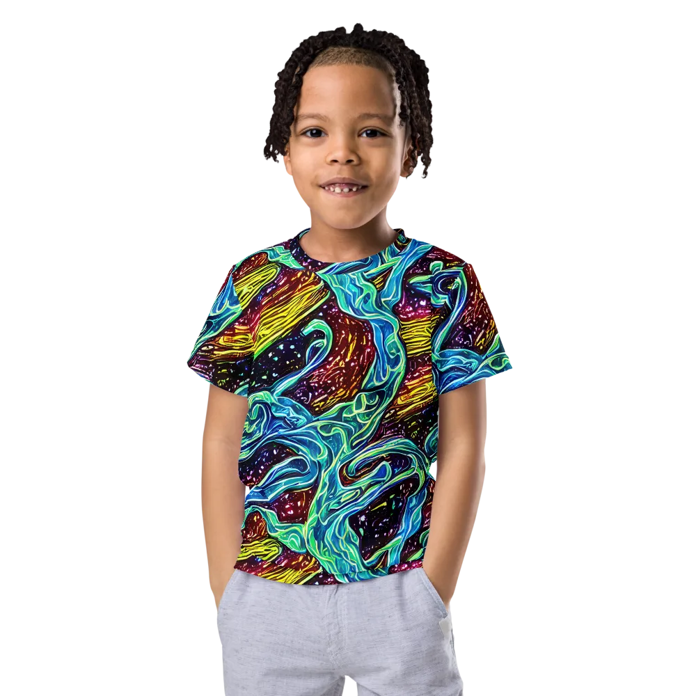 Acid Tide on Kids Crew Neck T-Shirt — Front