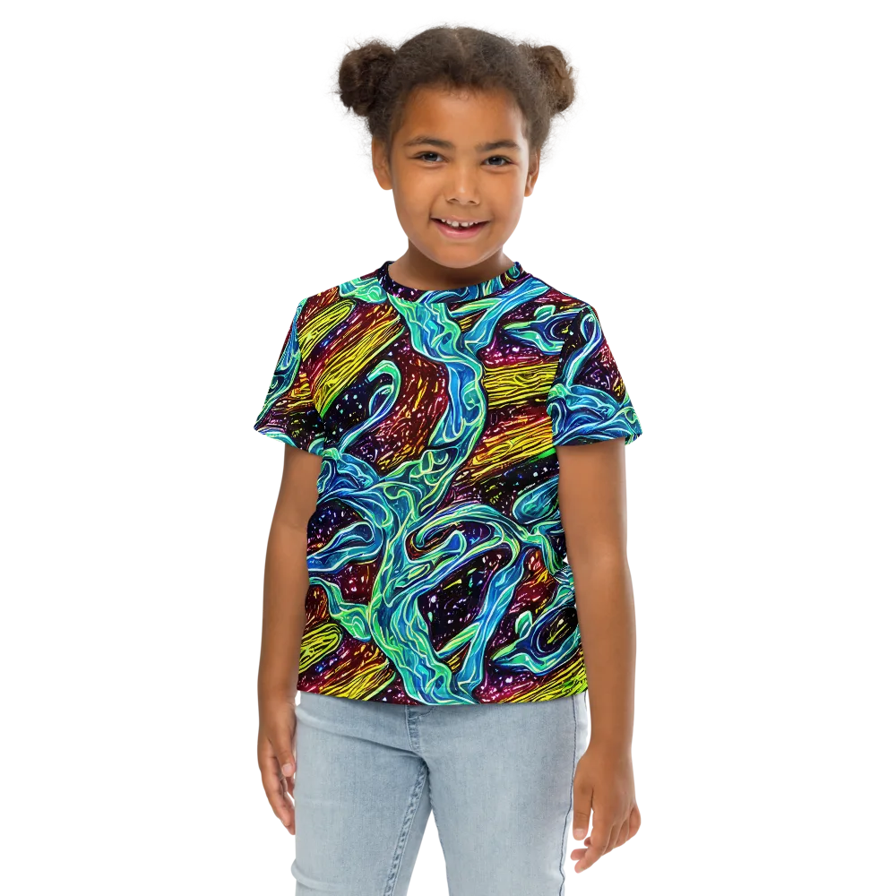 Acid Tide on Kids Crew Neck T-Shirt — Front