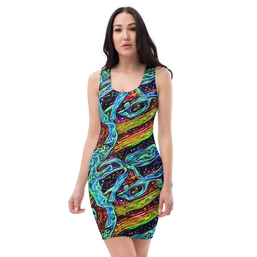Acid Tide on Bodycon Dress — Front