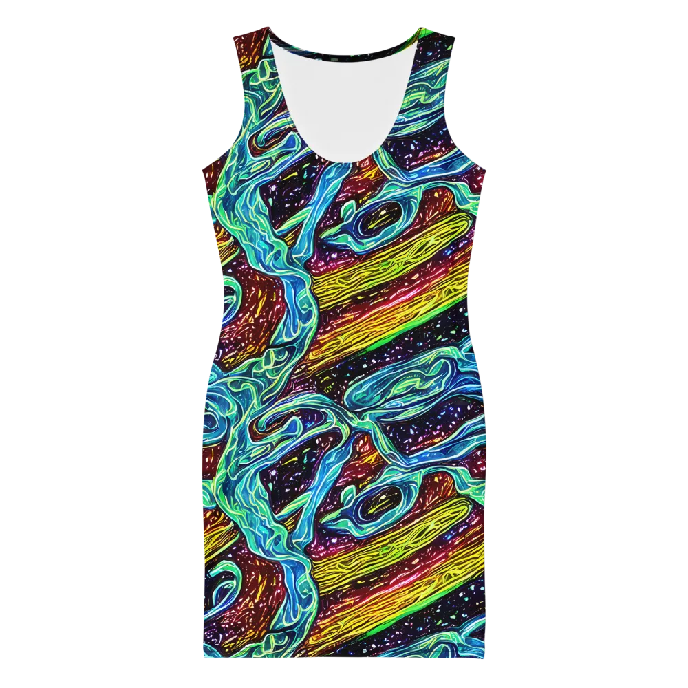 Acid Tide on Bodycon Dress — Front