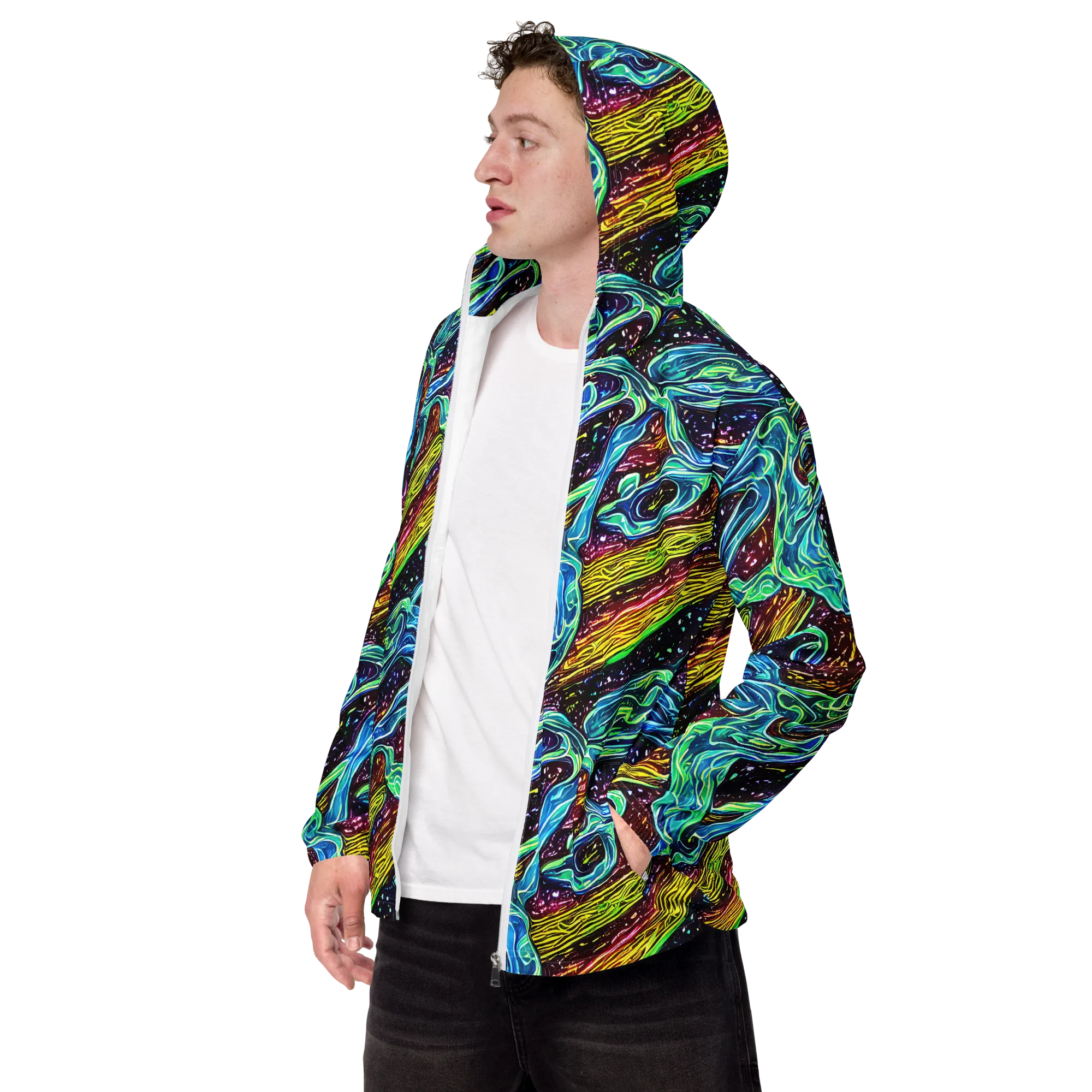 Acid Tide on Men's Windbreaker — Left Front
