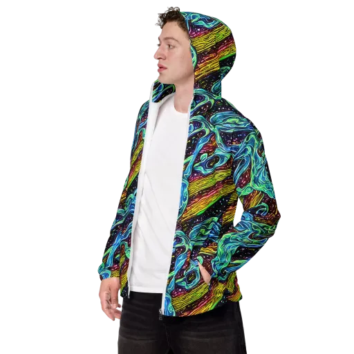 Acid Tide on a Men's Windbreaker