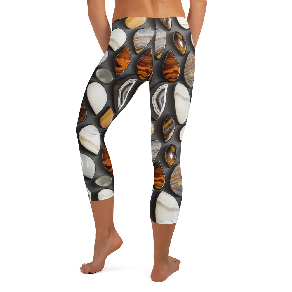 Obsidian Agate on Capri Leggings — Back