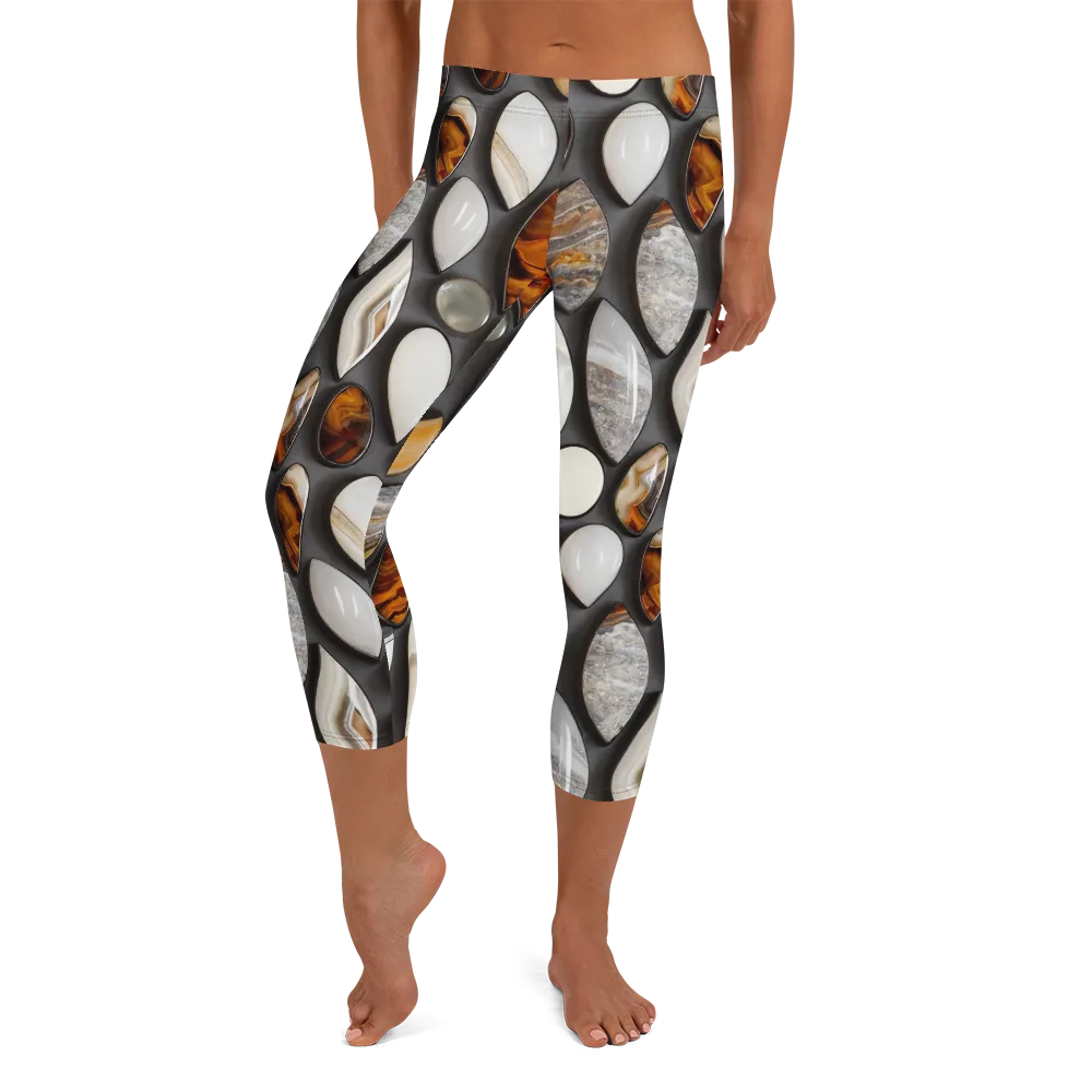 Obsidian Agate on Capri Leggings — Front