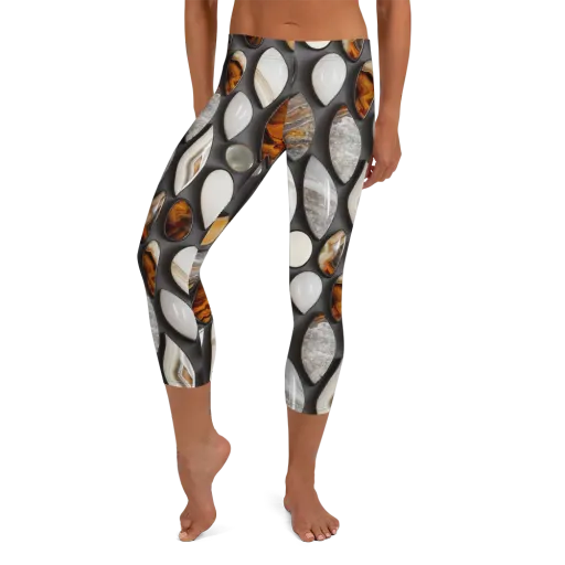 Obsidian Agate on a Capri Leggings