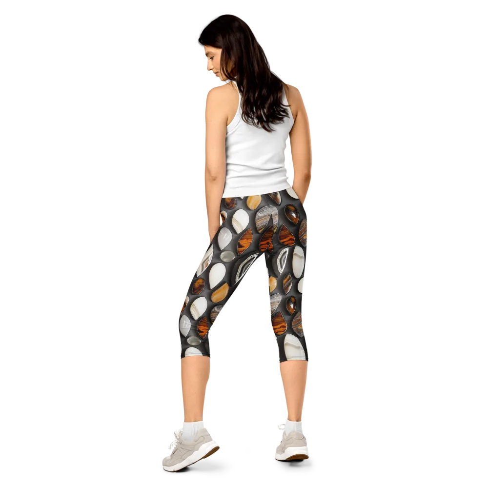 Obsidian Agate on Capri Leggings — Back