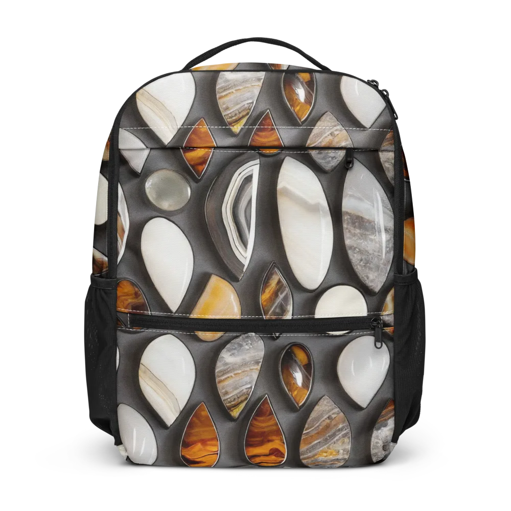 Obsidian Agate on Utility Backpack — Front