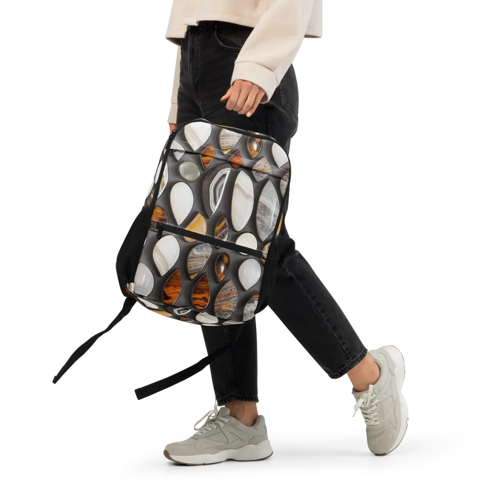 Obsidian Agate on Utility Backpack — Front