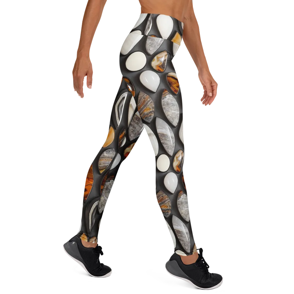 Obsidian Agate on Yoga Leggings — Right