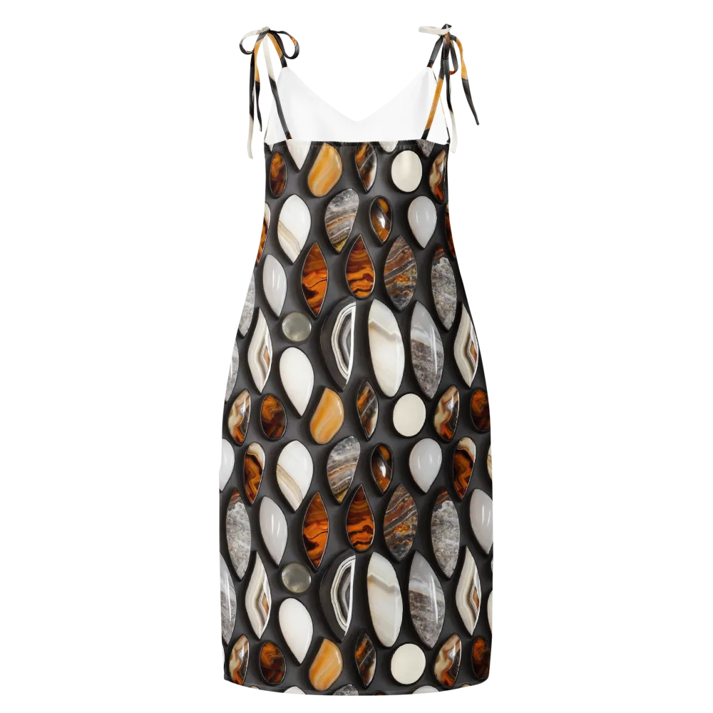 Obsidian Agate on Slip Dress — Back