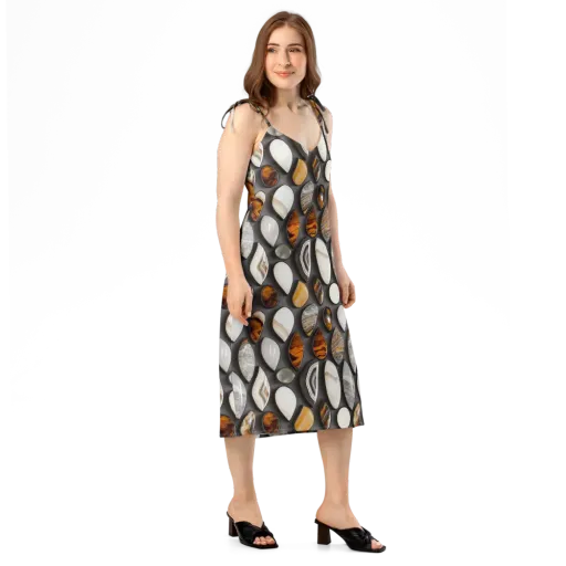 Obsidian Agate on a Slip Dress