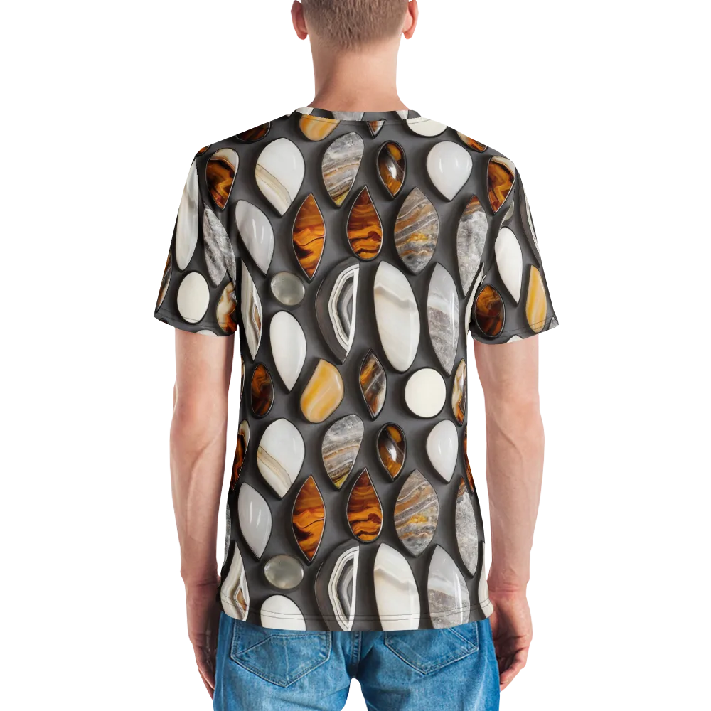 Obsidian Agate on Men's Crew Neck T-Shirt — Back