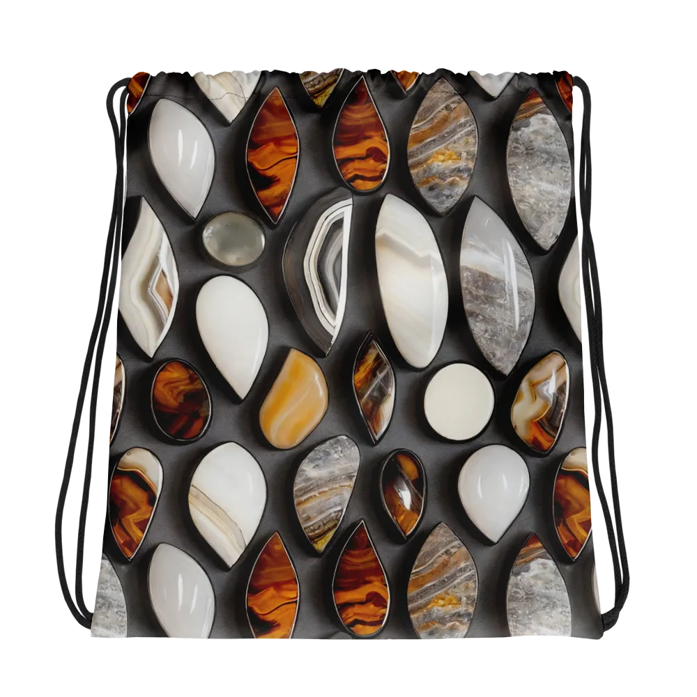 Obsidian Agate on Drawstring Bag — Photo