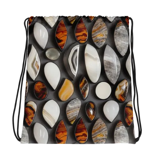 Obsidian Agate on a Drawstring Bag