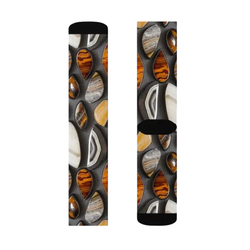 Obsidian Agate on a Socks