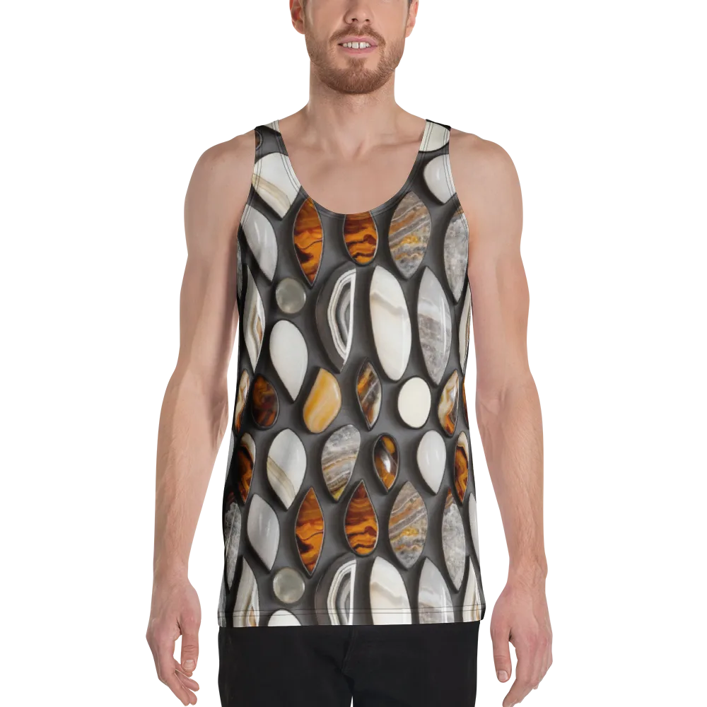 Obsidian Agate on Men's Tank Top — Front