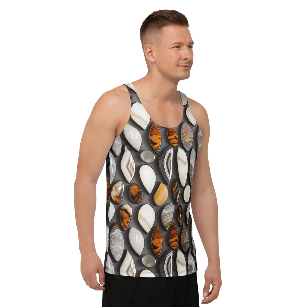 Obsidian Agate on Men's Tank Top — Right Front
