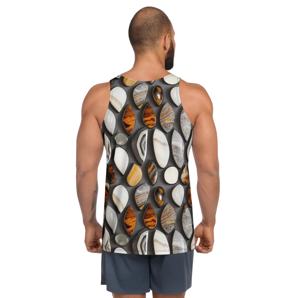 Obsidian Agate on Men's Tank Top — Back